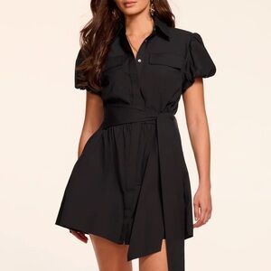 Ramy Brook Nicky Cotton Poplin Short Sleeve Mini Dress Size Small